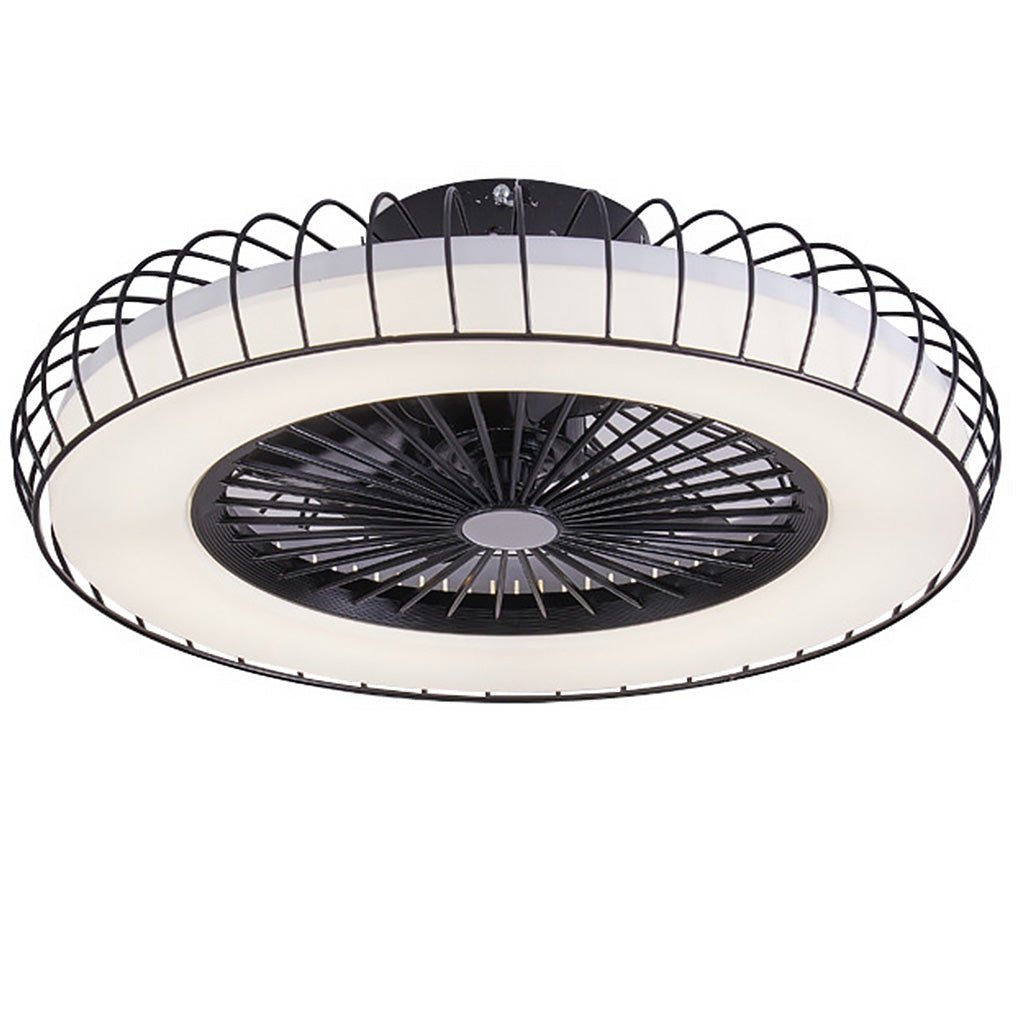 Nordic Bladeless Ceiling Fan Lamp with Stepless Dimming and Integrated Design