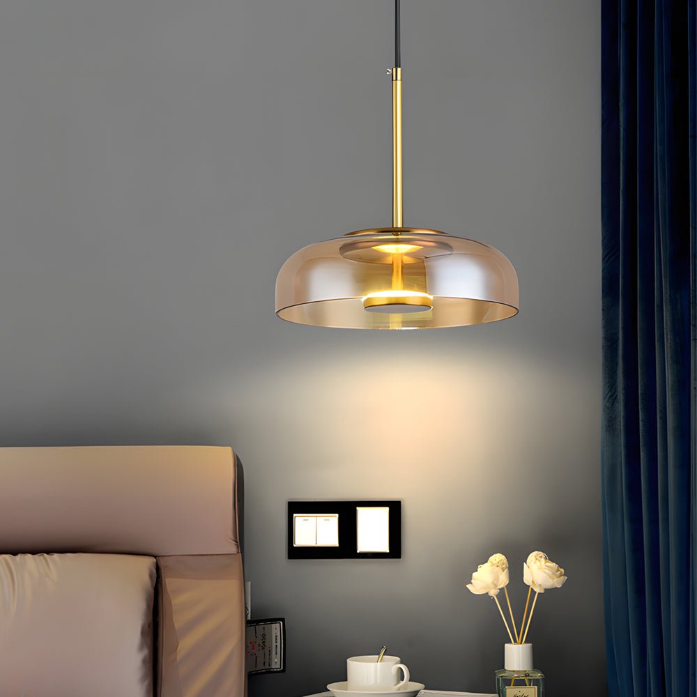 nordic led hanging lamp classic glass pendant light with 1 bulb