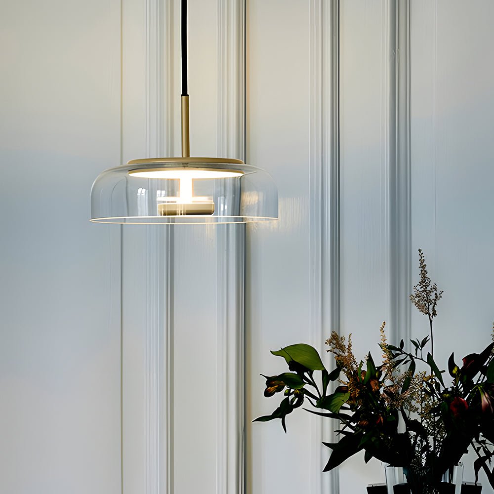 nordic led hanging lamp classic glass pendant light with 1 bulb