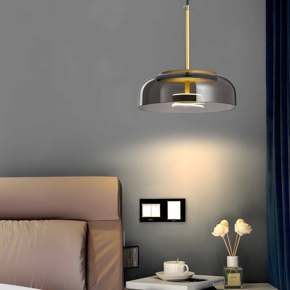 nordic led hanging lamp classic glass pendant light with 1 bulb