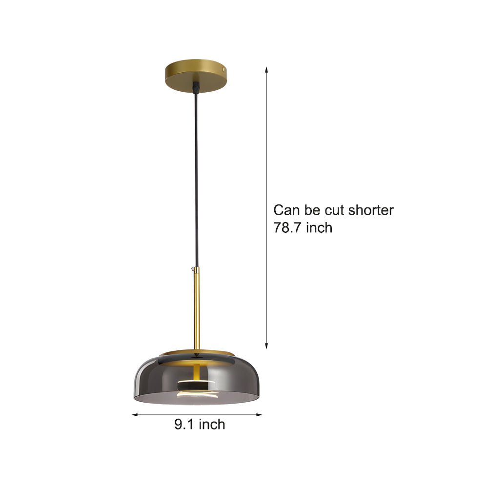 nordic led hanging lamp classic glass pendant light with 1 bulb