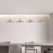 Multi-Layer Minimalist Pendant Light — Aluminum, 31W–40W, 3000K Warm, 59" Adjustable Chain, 15" or 19"