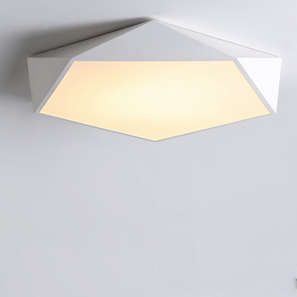 Minimalist Geometric LED Flush Mount — Acrylic, Three-Step Dimming (3000K/4500K/6000K), 24W–36W, 15.7" or 19.7"