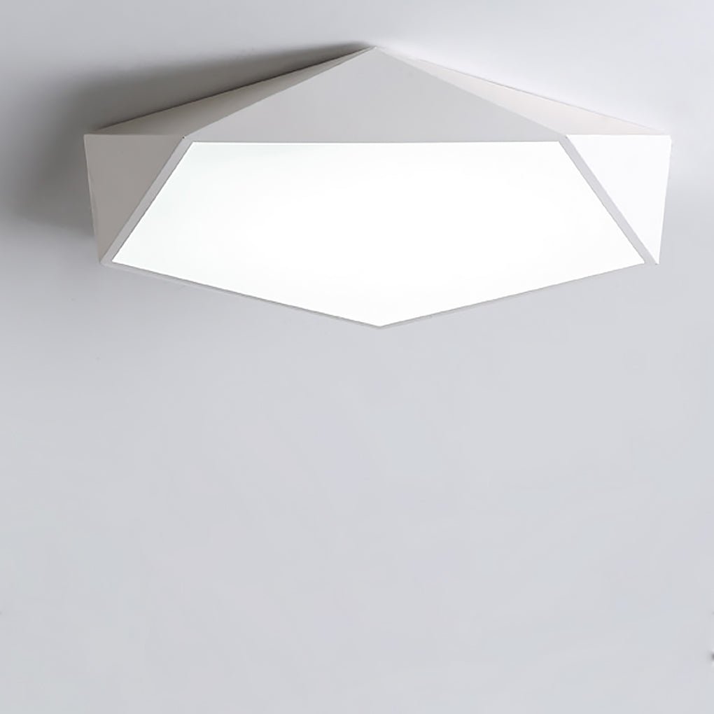 Minimalist Geometric LED Flush Mount — Acrylic, Three-Step Dimming (3000K/4500K/6000K), 24W–36W, 15.7" or 19.7"
