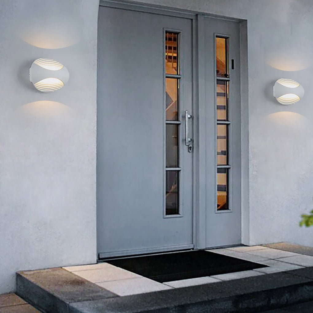 Minimalist Up/Down Wall Sconce — Aluminum, 6W LED, IP-Rated Weatherproof, White