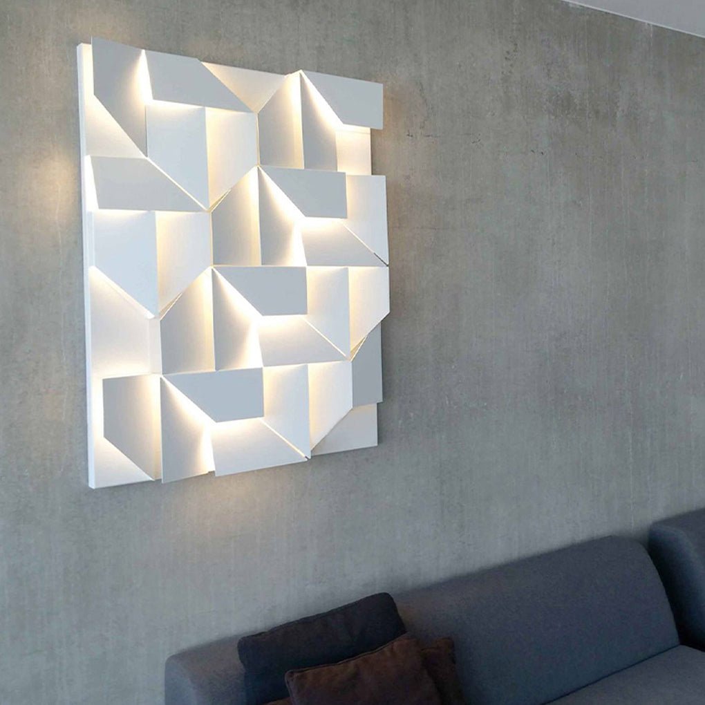 nordic minimalist geometric design led wall lamp with stepless dimming for living room
