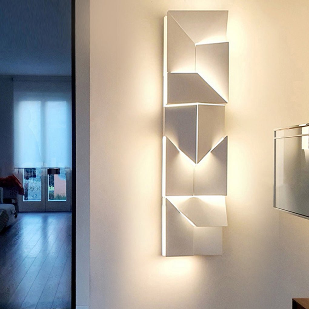 nordic minimalist geometric design led wall lamp with stepless dimming for living room