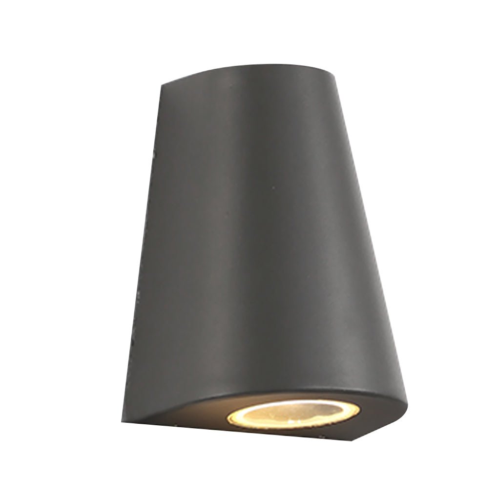 Minimalist Outdoor Up/Down Wall Sconce — Aluminum & Glass, 3W LED, IP54 Weatherproof, Black