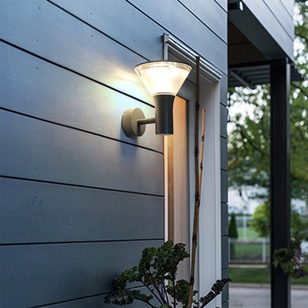 Round LED Outdoor Light — Die-Cast Aluminum & Frosted Acrylic, Wall or Post Mount, IP65, 11" / 31" Variants