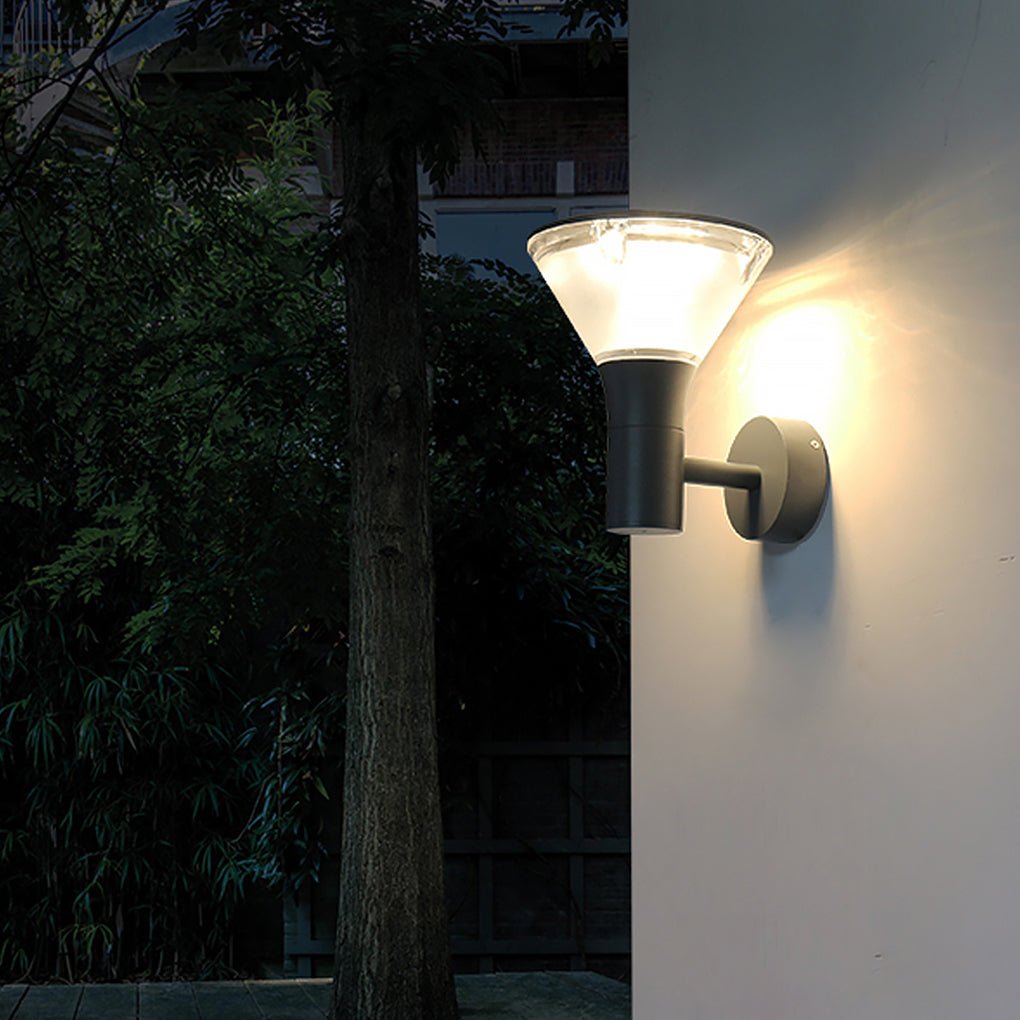 Round LED Outdoor Light — Die-Cast Aluminum & Frosted Acrylic, Wall or Post Mount, IP65, 11" / 31" Variants