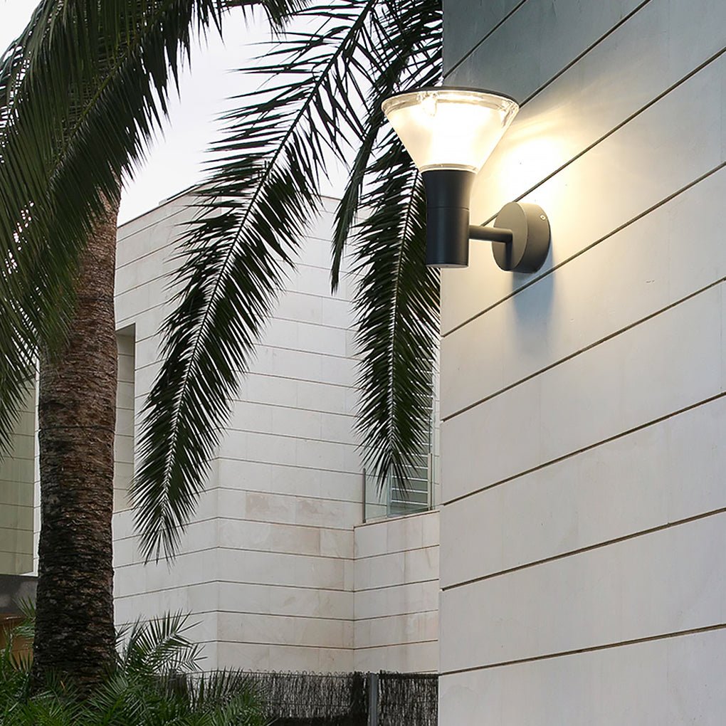 Round LED Outdoor Light — Die-Cast Aluminum & Frosted Acrylic, Wall or Post Mount, IP65, 11" / 31" Variants