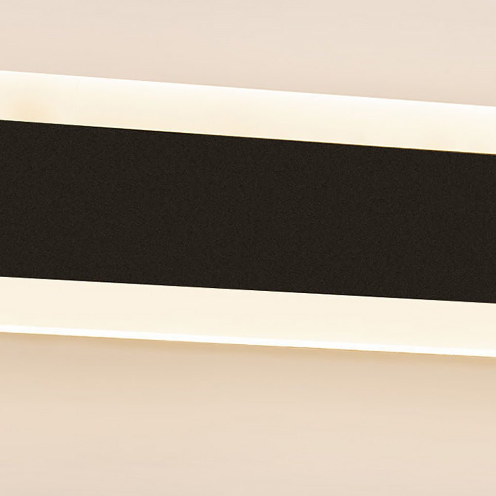 Minimalist Linear Wall Sconce — Black Wrought Iron and Acrylic, 40W LED, Horizontal or Vertical Mount, 3-Step Dimming