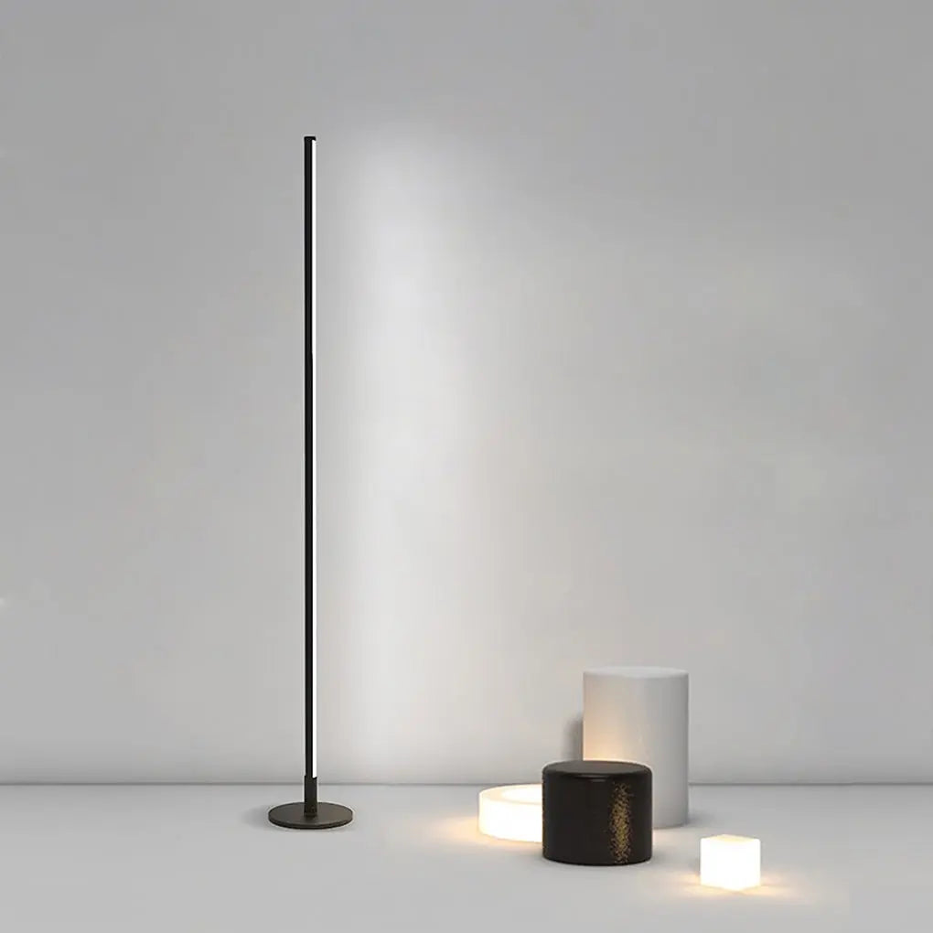 Modern Minimalist Black and White LED Floor Lamp with Three-Step Dimming Accent Luxe
