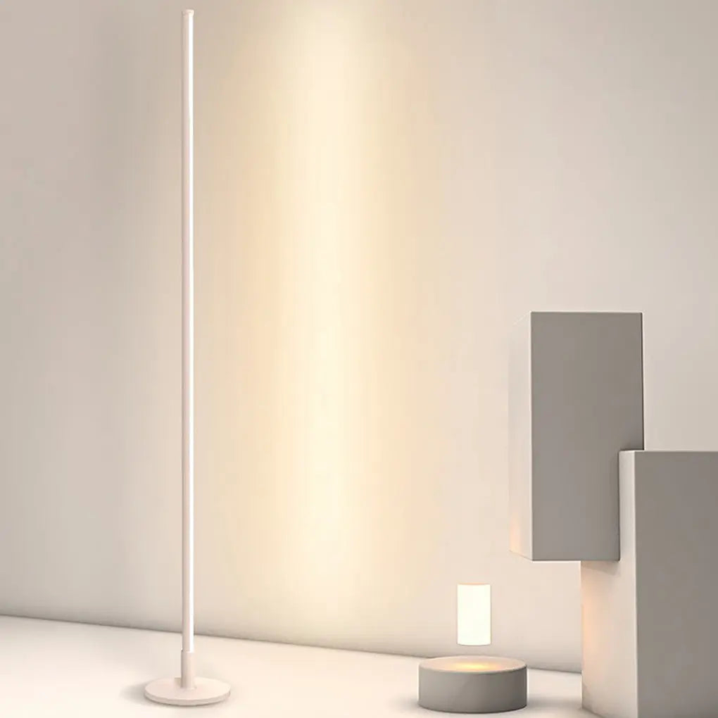 Modern Minimalist Black and White LED Floor Lamp with Three-Step Dimming Accent Luxe