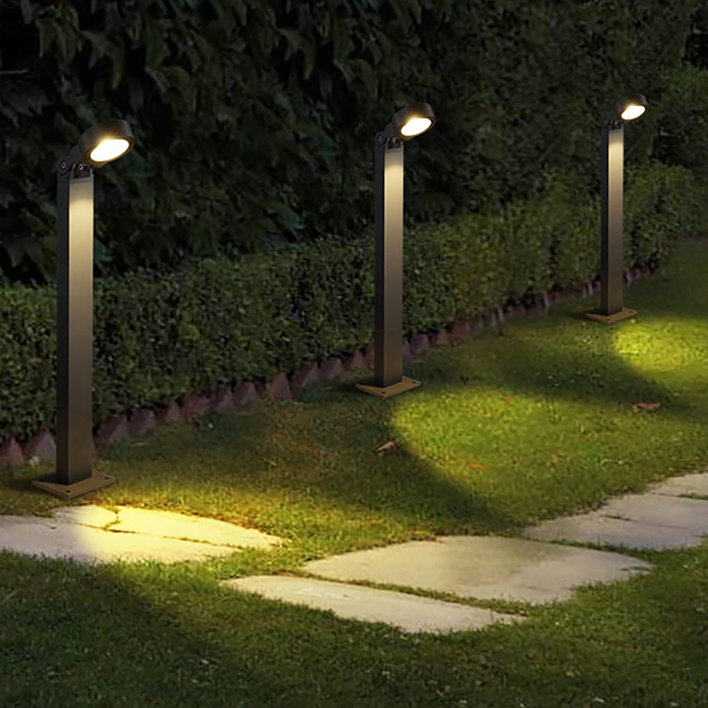 Minimalist Adjustable Outdoor Bollard Light — Die-Cast Aluminum, LED, IP54, 27"