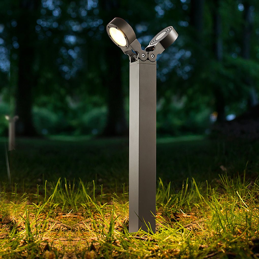Minimalist Adjustable Outdoor Bollard Light — Die-Cast Aluminum, LED, IP54, 27"