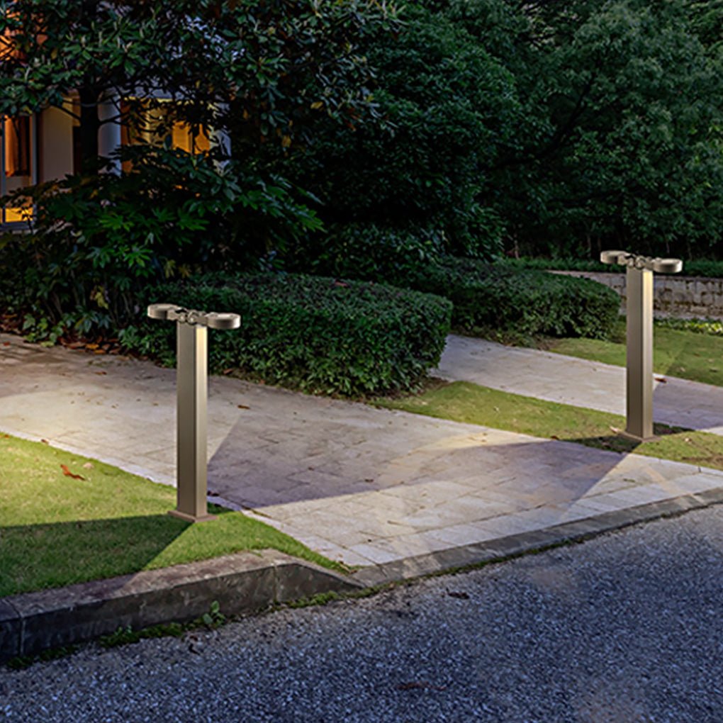 Minimalist Adjustable Outdoor Bollard Light — Die-Cast Aluminum, LED, IP54, 27"