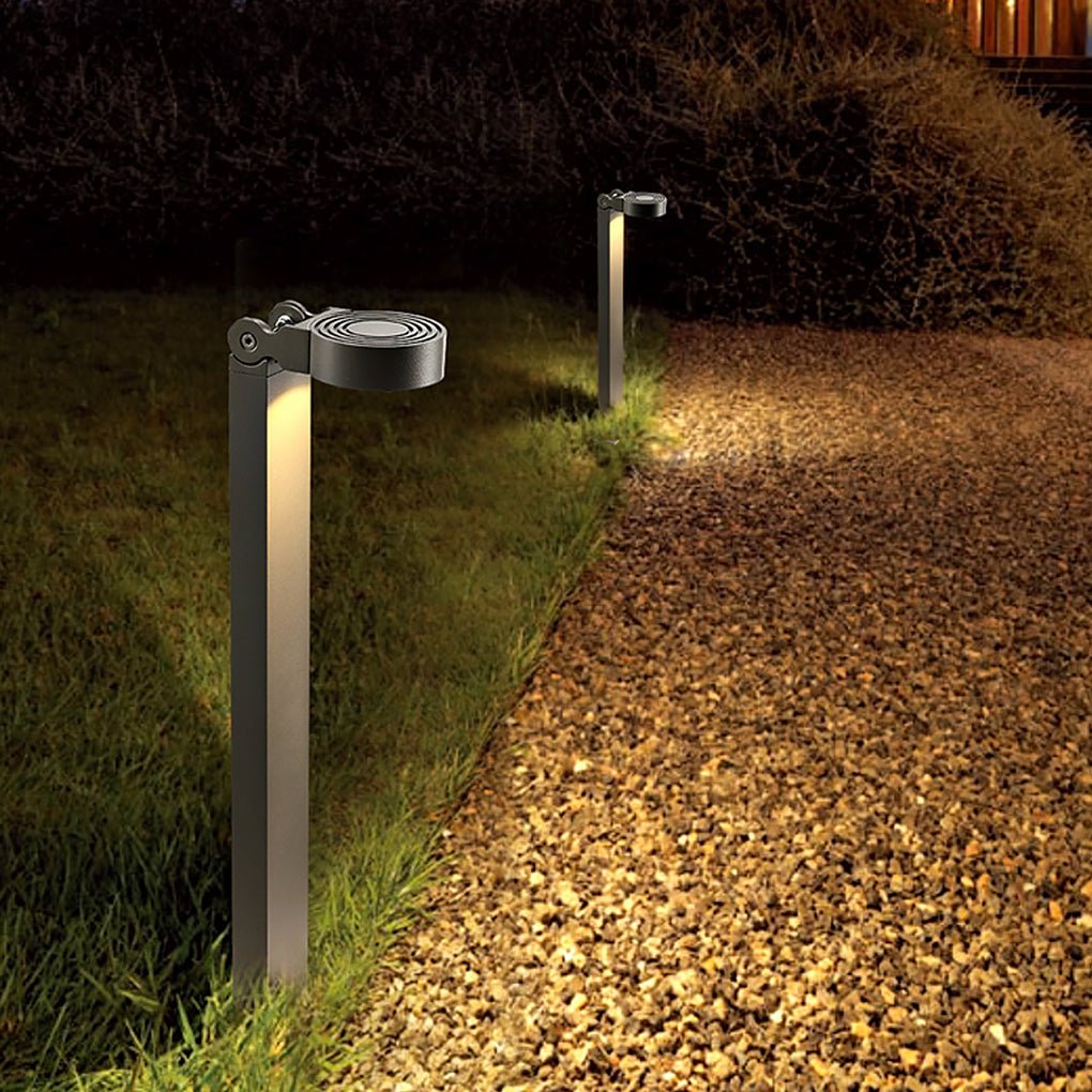 Minimalist Adjustable Outdoor Bollard Light — Die-Cast Aluminum, LED, IP54, 27"