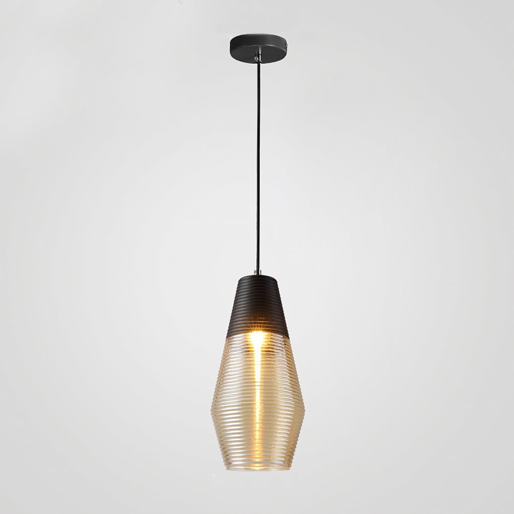 nordic modern minimalist spiral pattern glass chandelier for cafe bedroom and bar