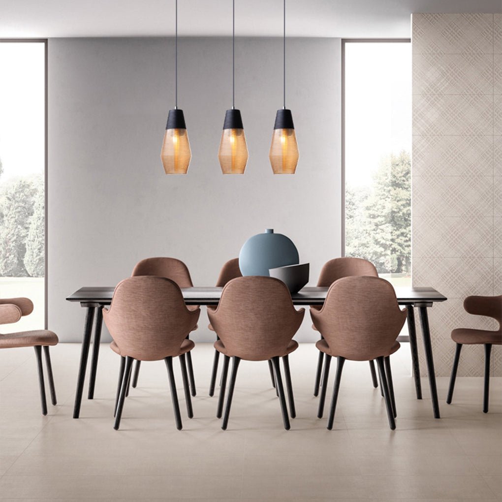 nordic modern minimalist spiral pattern glass chandelier for cafe bedroom and bar