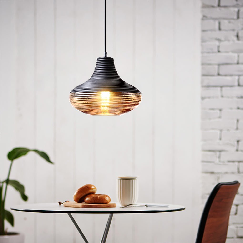 nordic modern minimalist spiral pattern glass chandelier for cafe bedroom and bar