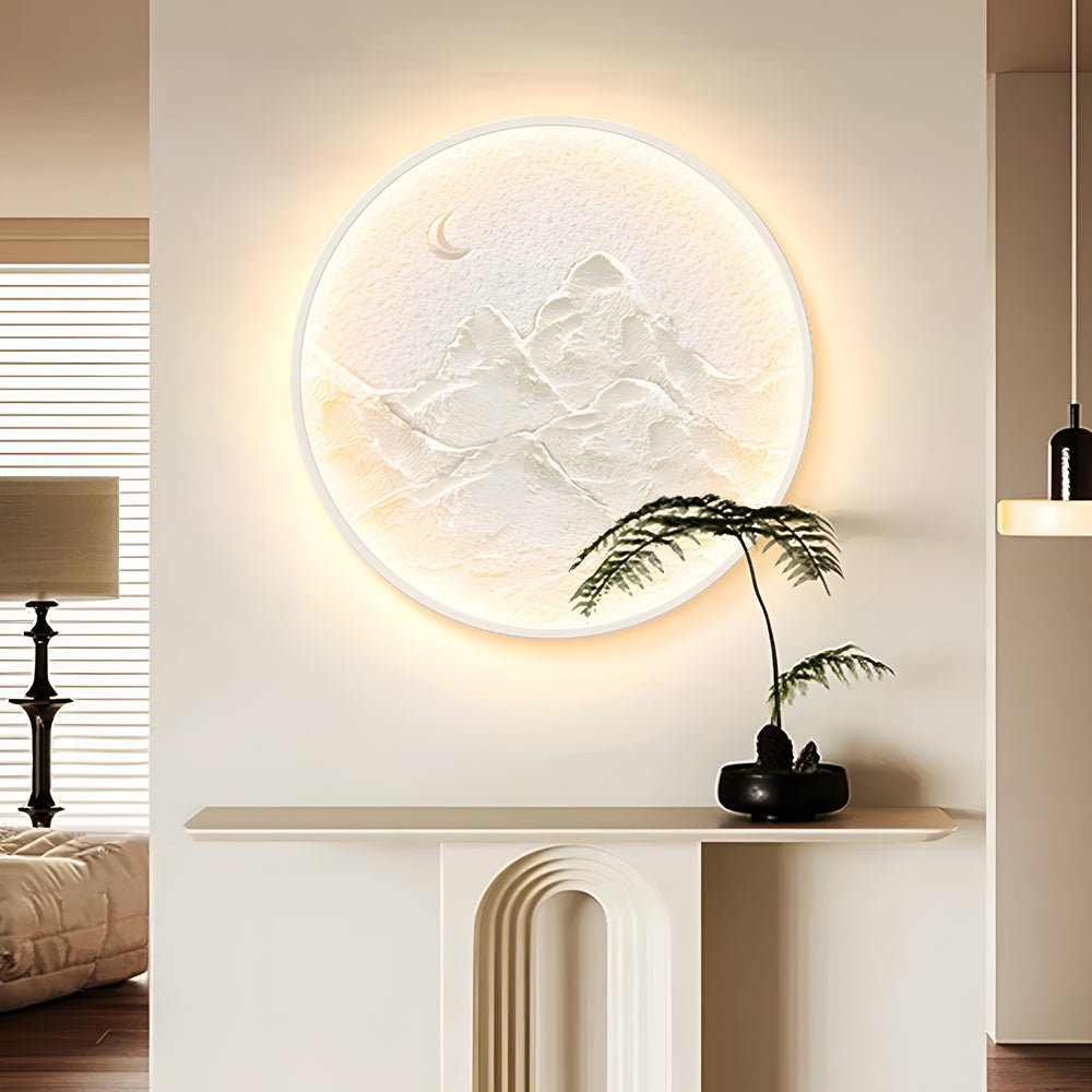 Round Mountain Moon Decorative Wall Sconce - Nordic Style Lamp