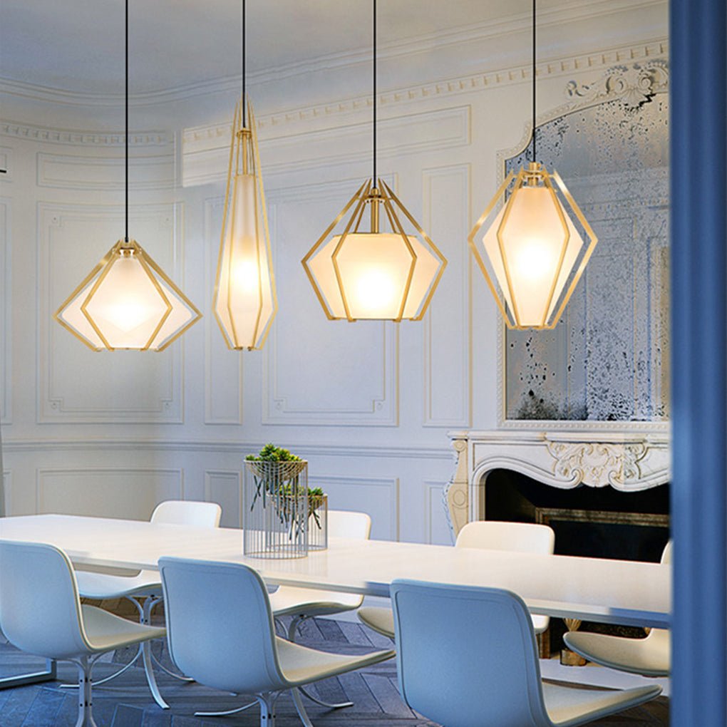 nordic postmodern art glass pendant light ideal for bedside or bar