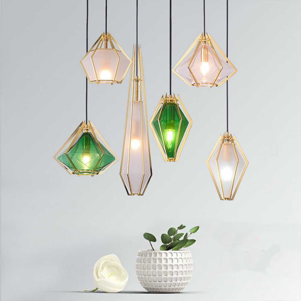 nordic postmodern art glass pendant light ideal for bedside or bar