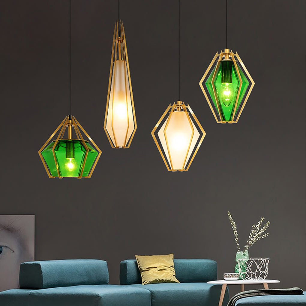 nordic postmodern art glass pendant light ideal for bedside or bar