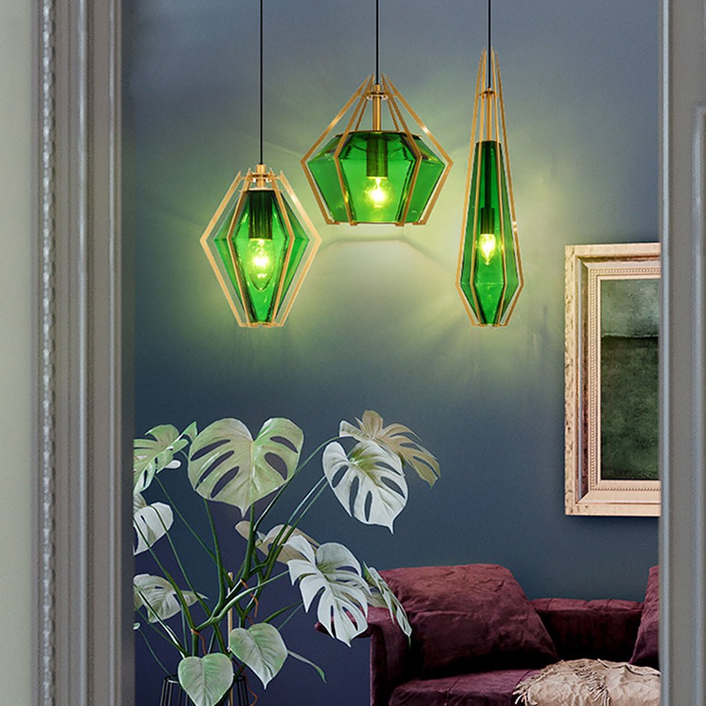nordic postmodern art glass pendant light ideal for bedside or bar