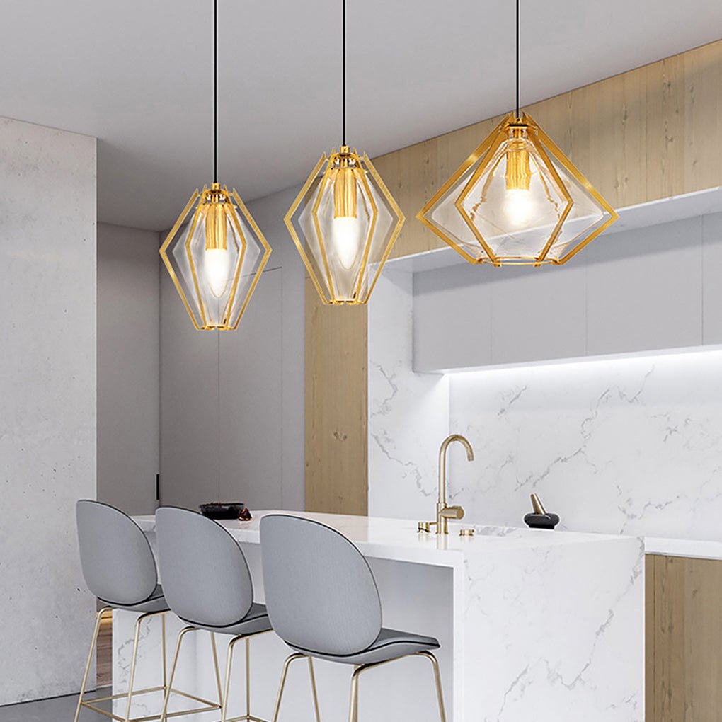 nordic postmodern art glass pendant light ideal for bedside or bar