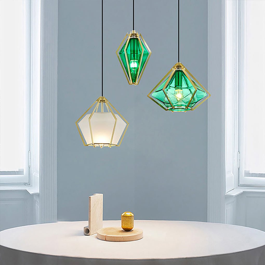 nordic postmodern art glass pendant light ideal for bedside or bar