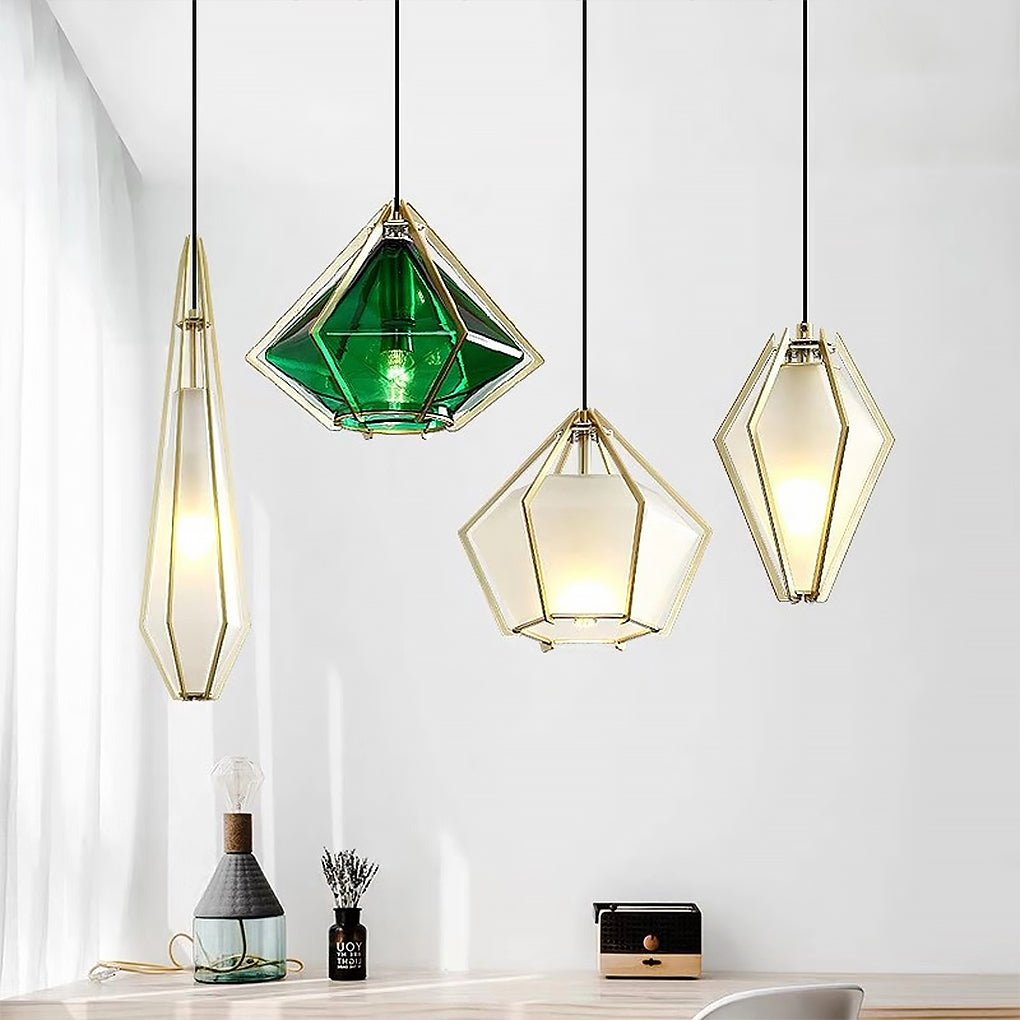 nordic postmodern art glass pendant light ideal for bedside or bar