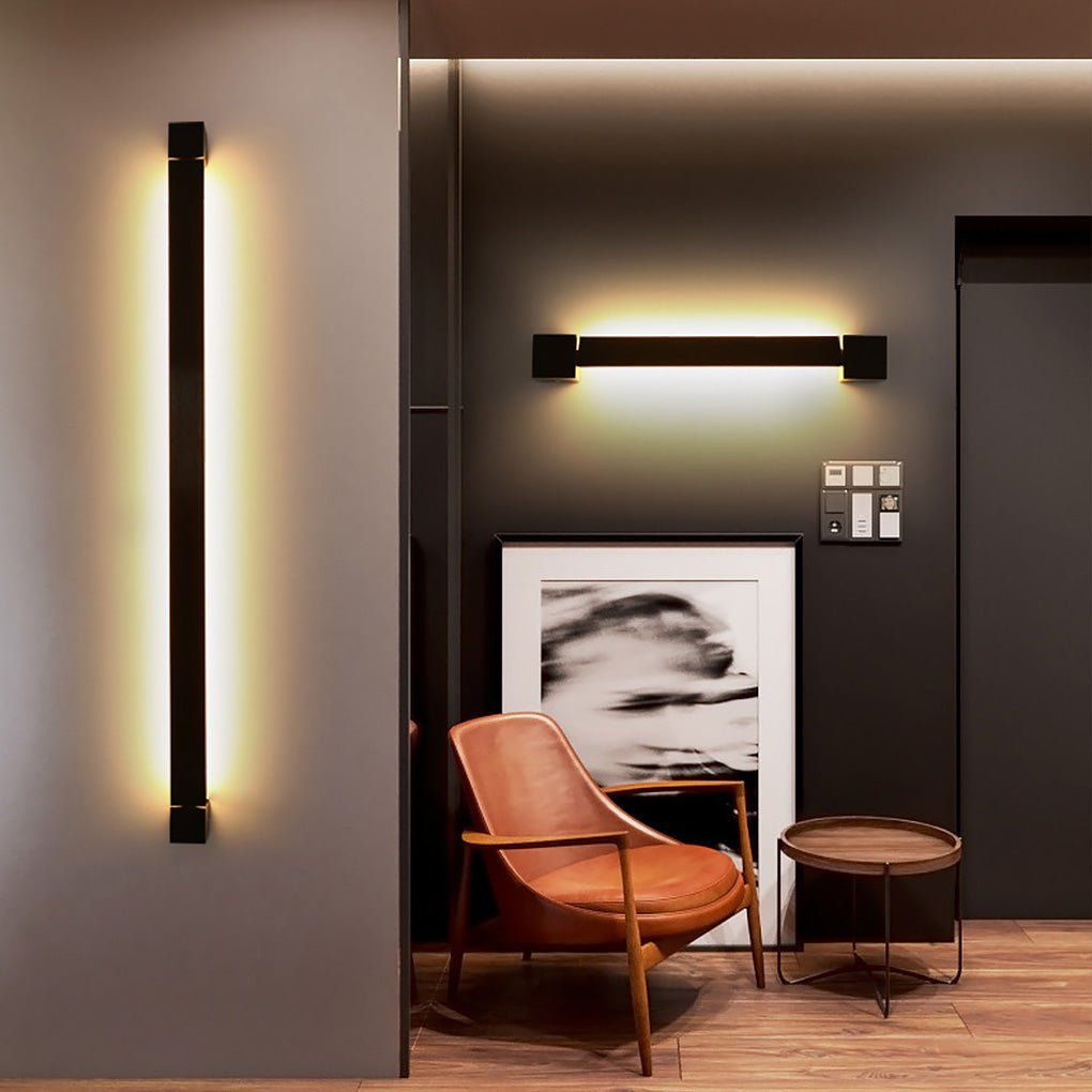 Linear Rotatable LED Wall Sconce — Aluminum, 350° Adjustable, Three-Step Dimming (3000K/4500K/6000K), 19"–69"
