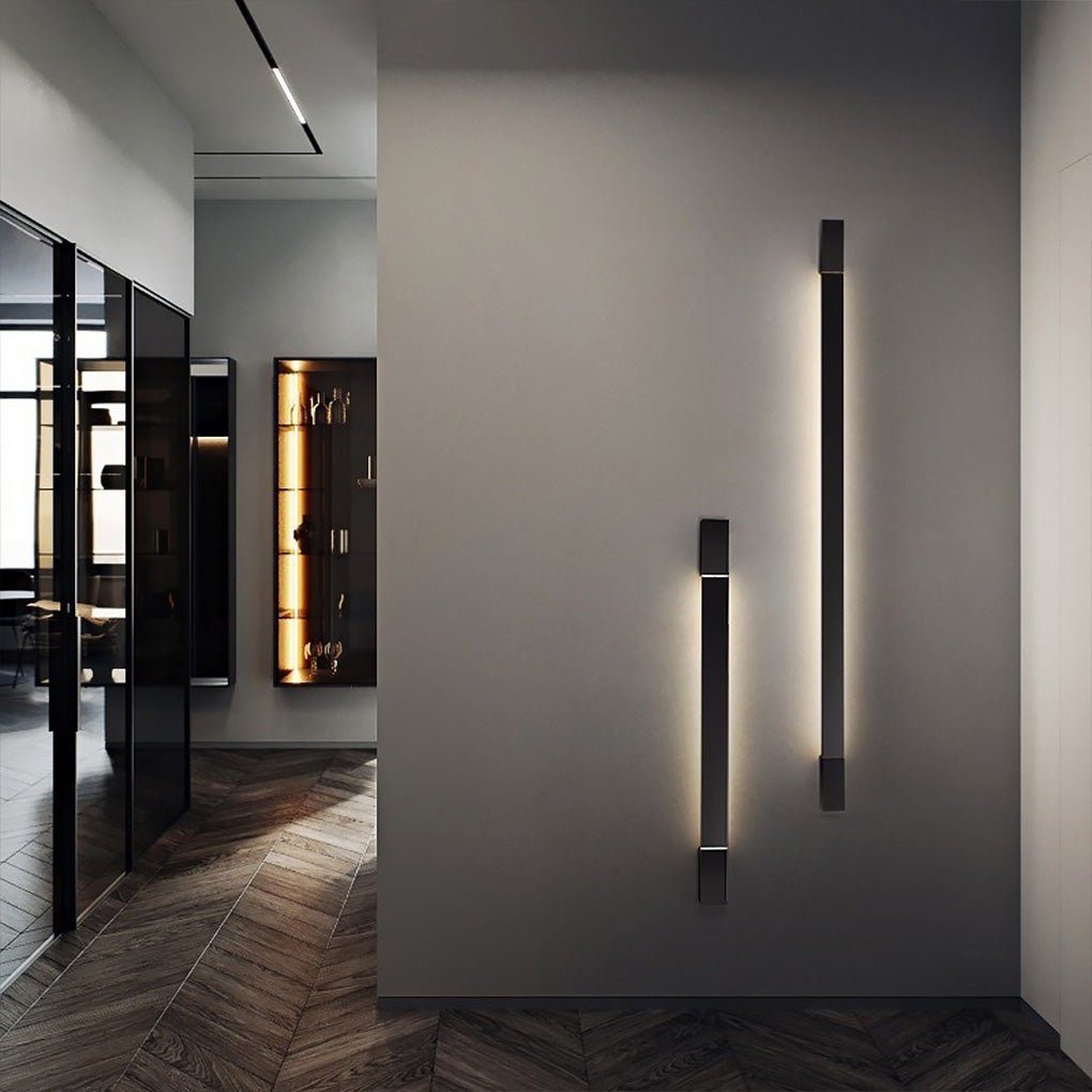Linear Rotatable LED Wall Sconce — Aluminum, 350° Adjustable, Three-Step Dimming (3000K/4500K/6000K), 19"–69"