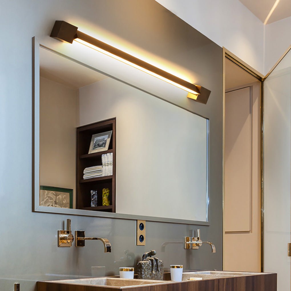 Linear Rotatable LED Wall Sconce — Aluminum, 350° Adjustable, Three-Step Dimming (3000K/4500K/6000K), 19"–69"