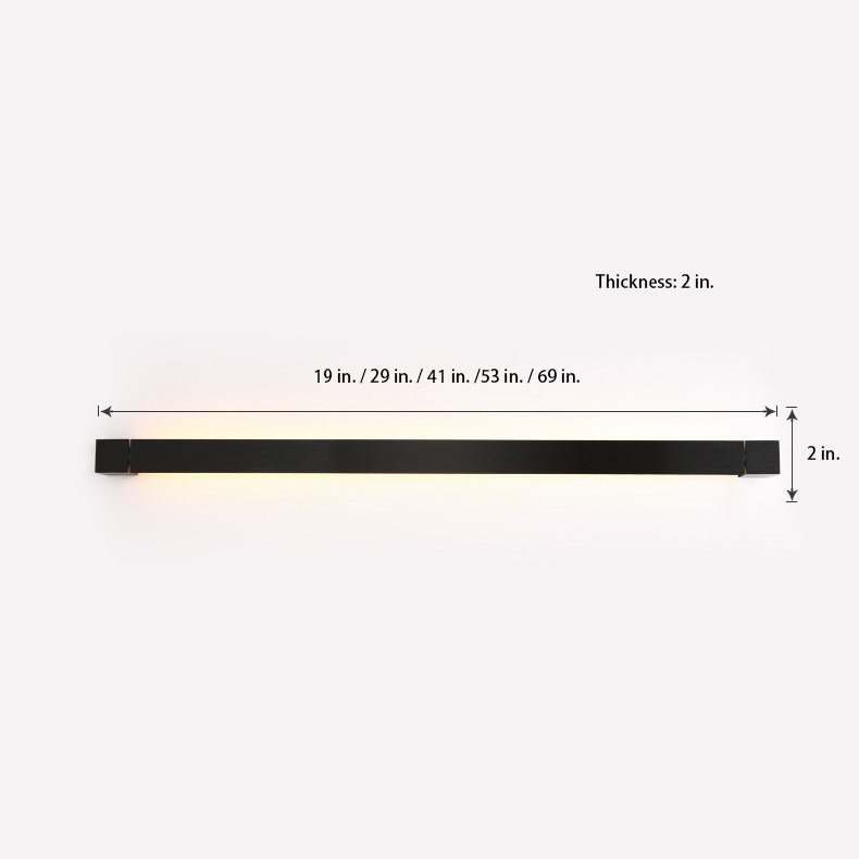 Linear Rotatable LED Wall Sconce — Aluminum, 350° Adjustable, Three-Step Dimming (3000K/4500K/6000K), 19"–69"