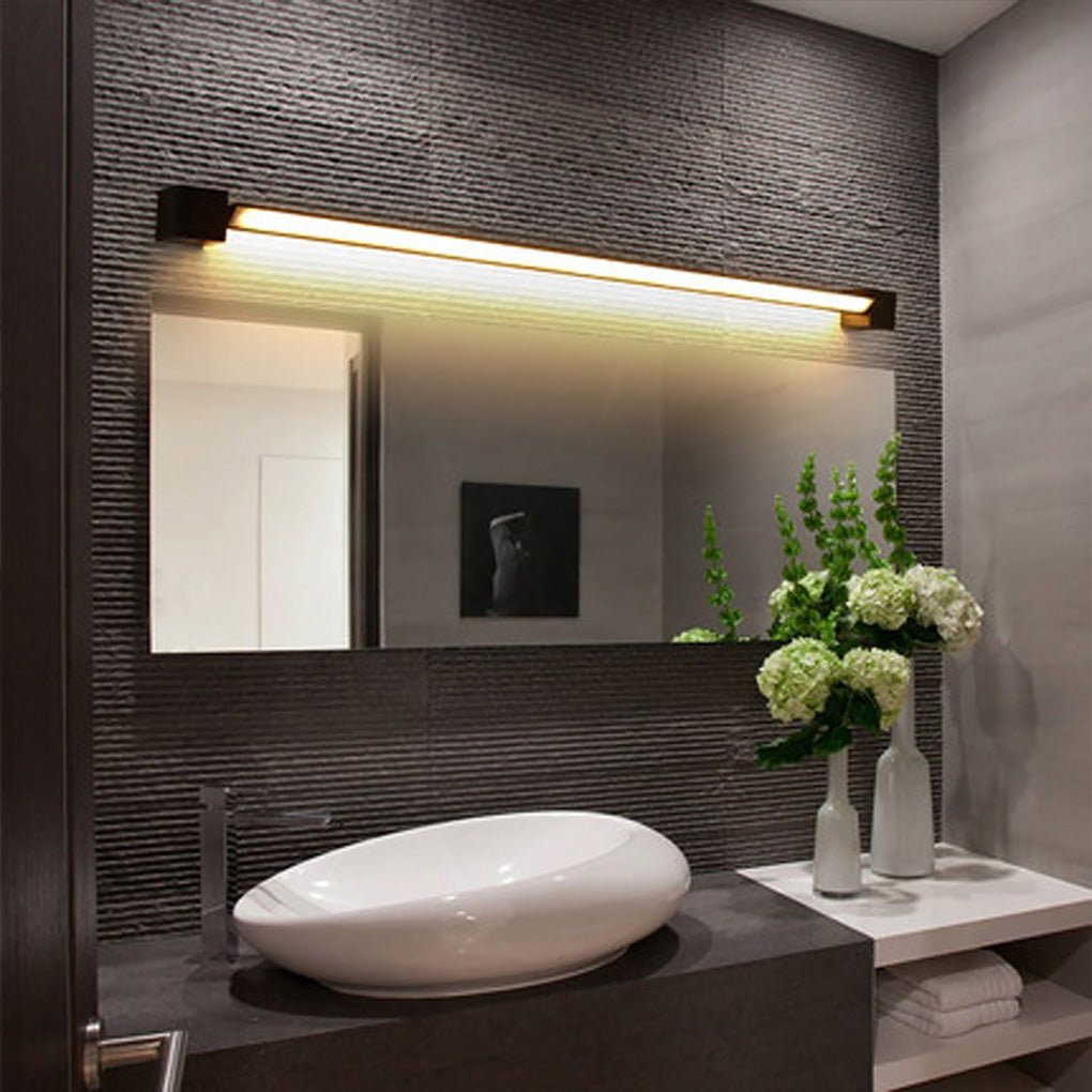 Linear Rotatable LED Wall Sconce — Aluminum, 350° Adjustable, Three-Step Dimming (3000K/4500K/6000K), 19"–69"