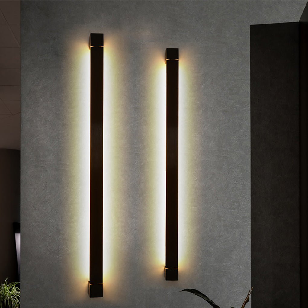 Linear Rotatable LED Wall Sconce — Aluminum, 350° Adjustable, Three-Step Dimming (3000K/4500K/6000K), 19"–69"