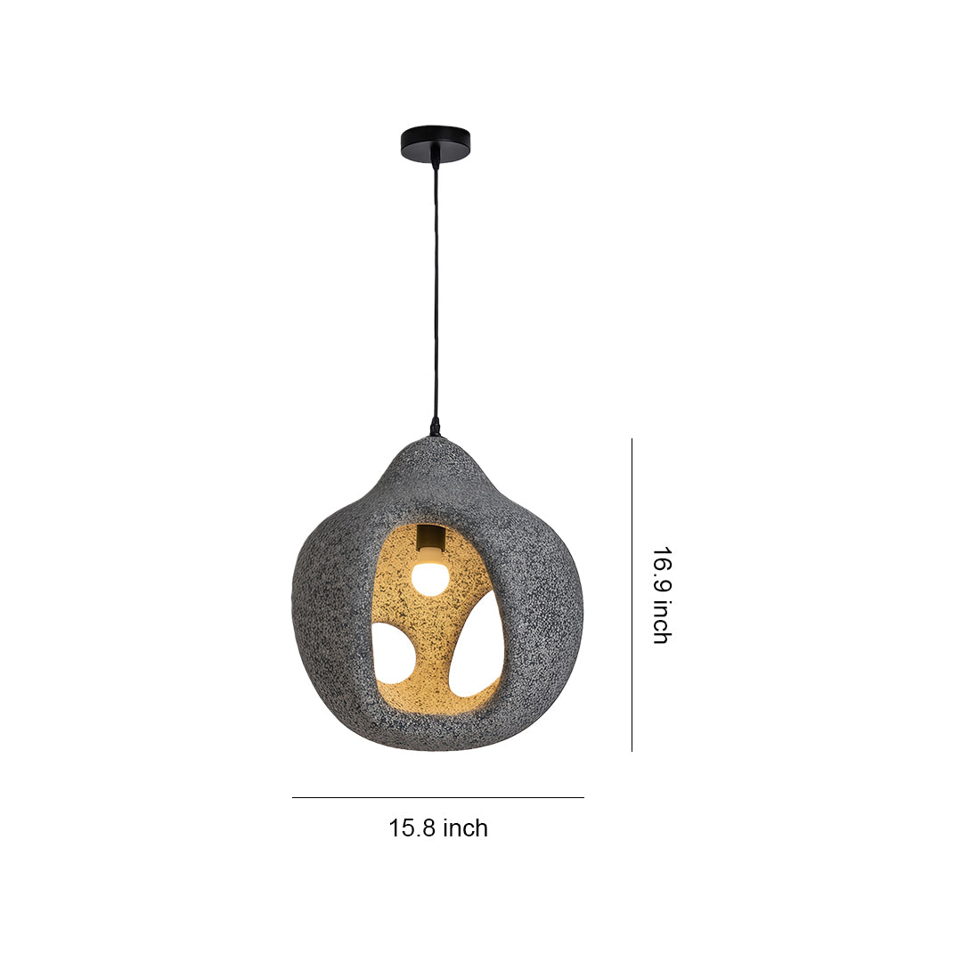 Wabi-Sabi Pendant Light — Metal, PS Shade, E27, 15.75" Wide, 59.1" Adjustable Chain