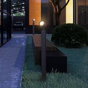 Minimalist LED Bollard Spotlight — Aluminum & Glass, 6W / COB 12W, IP65, 3000K Warm White, 39"