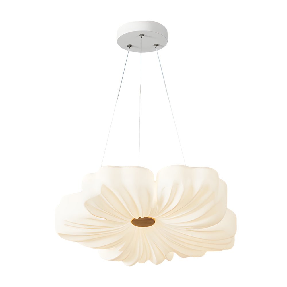 Flower-Shaped LED Flush-Mount Ceiling Light — White Acrylic & Iron, 3-Step Dimming, 3000K/4500K/6000K