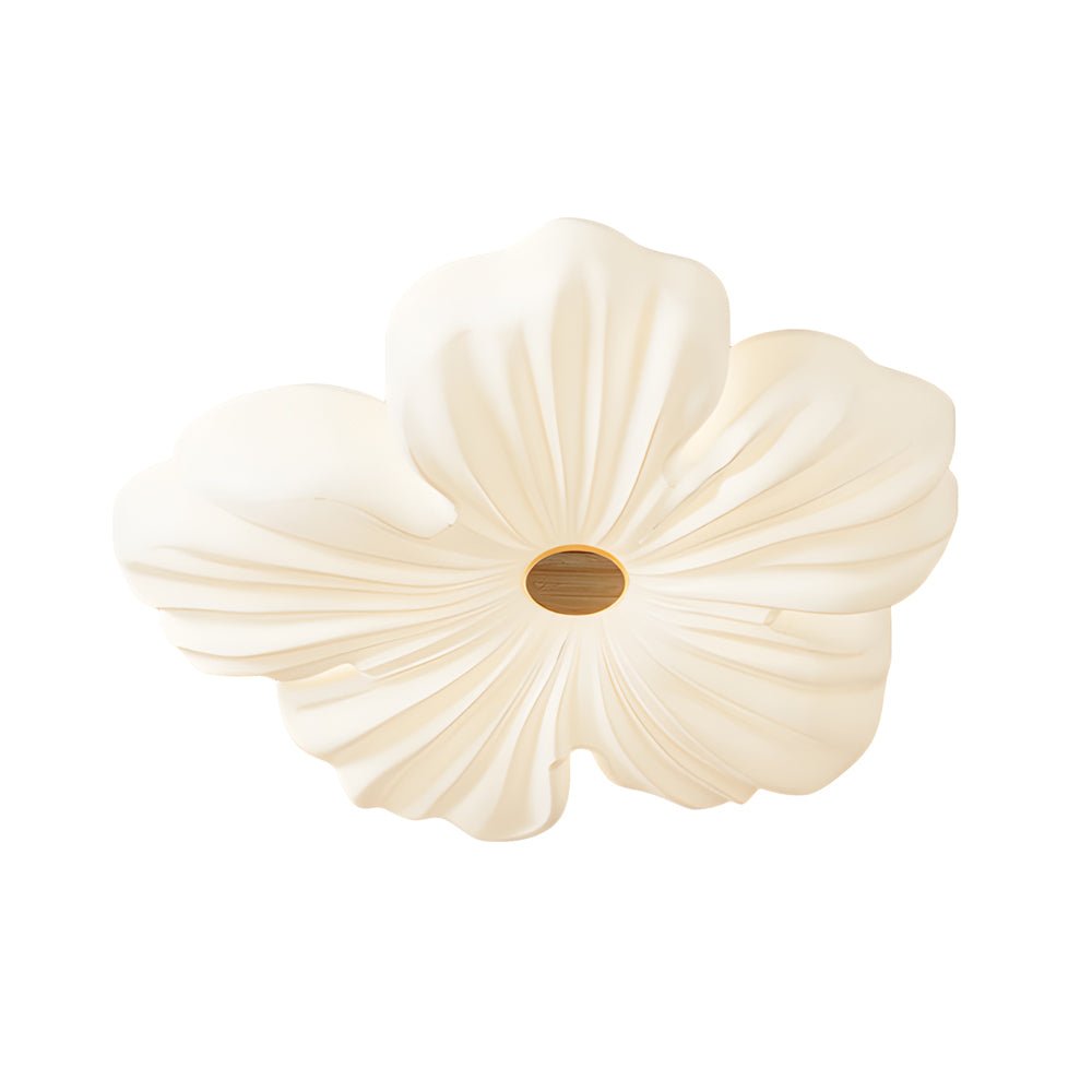 Flower-Shaped LED Flush-Mount Ceiling Light — White Acrylic & Iron, 3-Step Dimming, 3000K/4500K/6000K