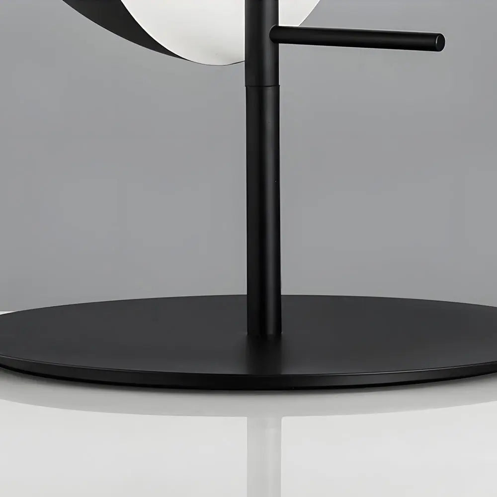 Amber Glass LED Table Lamp with Two Novelty Half-Spheres Luxe