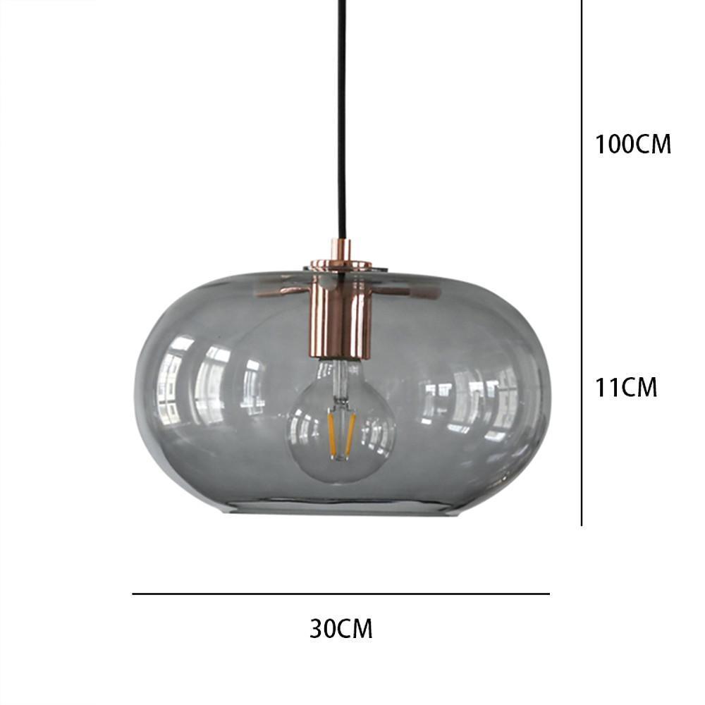 Art Deco Electroplated Glass Mini Pendant — E26/E27, 12" Diameter, 39" Adjustable Cord
