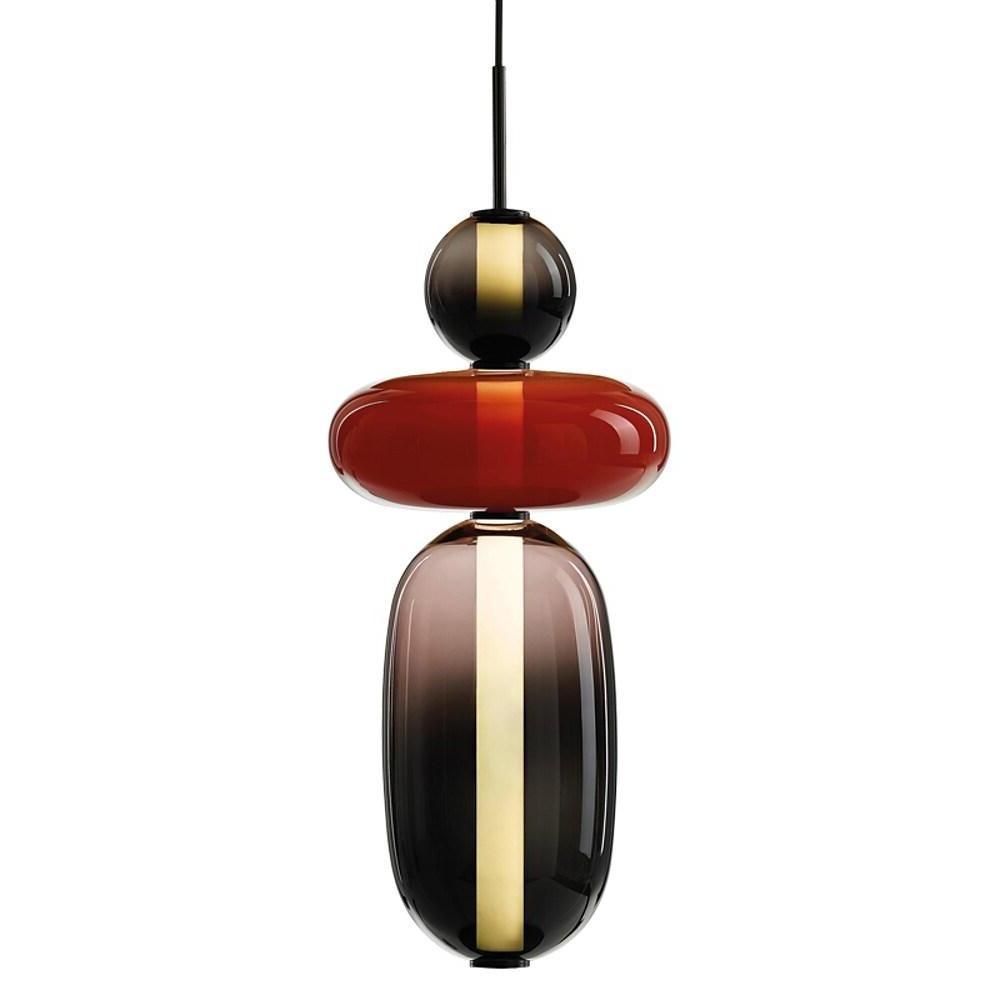 Stained Glass Mini Pendant Light — Metal, 1-Light LED, 4000K, 71" Adjustable Cord