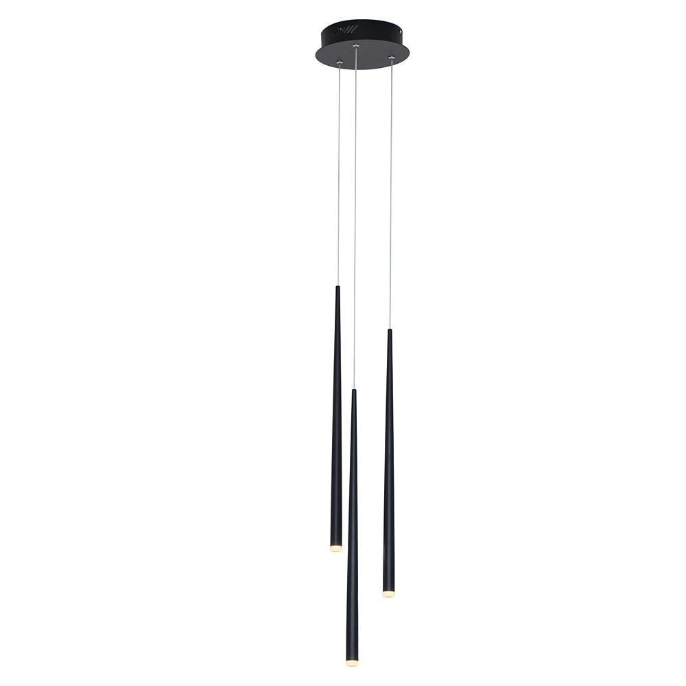 Modern Rustic Multi-Light Pendant Chandelier — Metal and Acrylic, LED Integrated, Eye-Protection, 3000K / 6000K, Adjustable Height