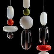 Stained Glass Mini Pendant Light — Metal, 1-Light LED, 4000K, 71" Adjustable Cord