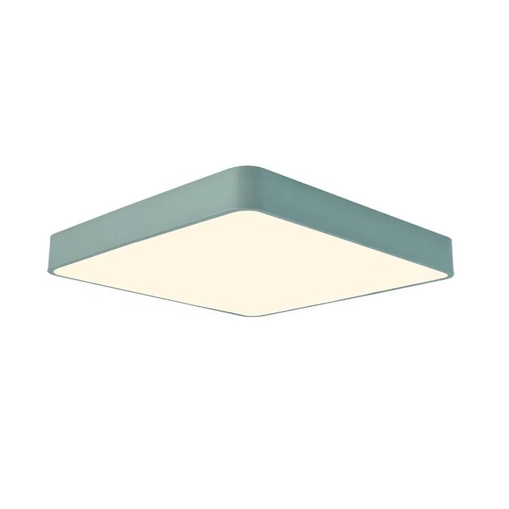 Modern Square LED Flush-Mount Ceiling Light — Metal, PVC & Acrylic, 20W, 3000–5400K, 16"