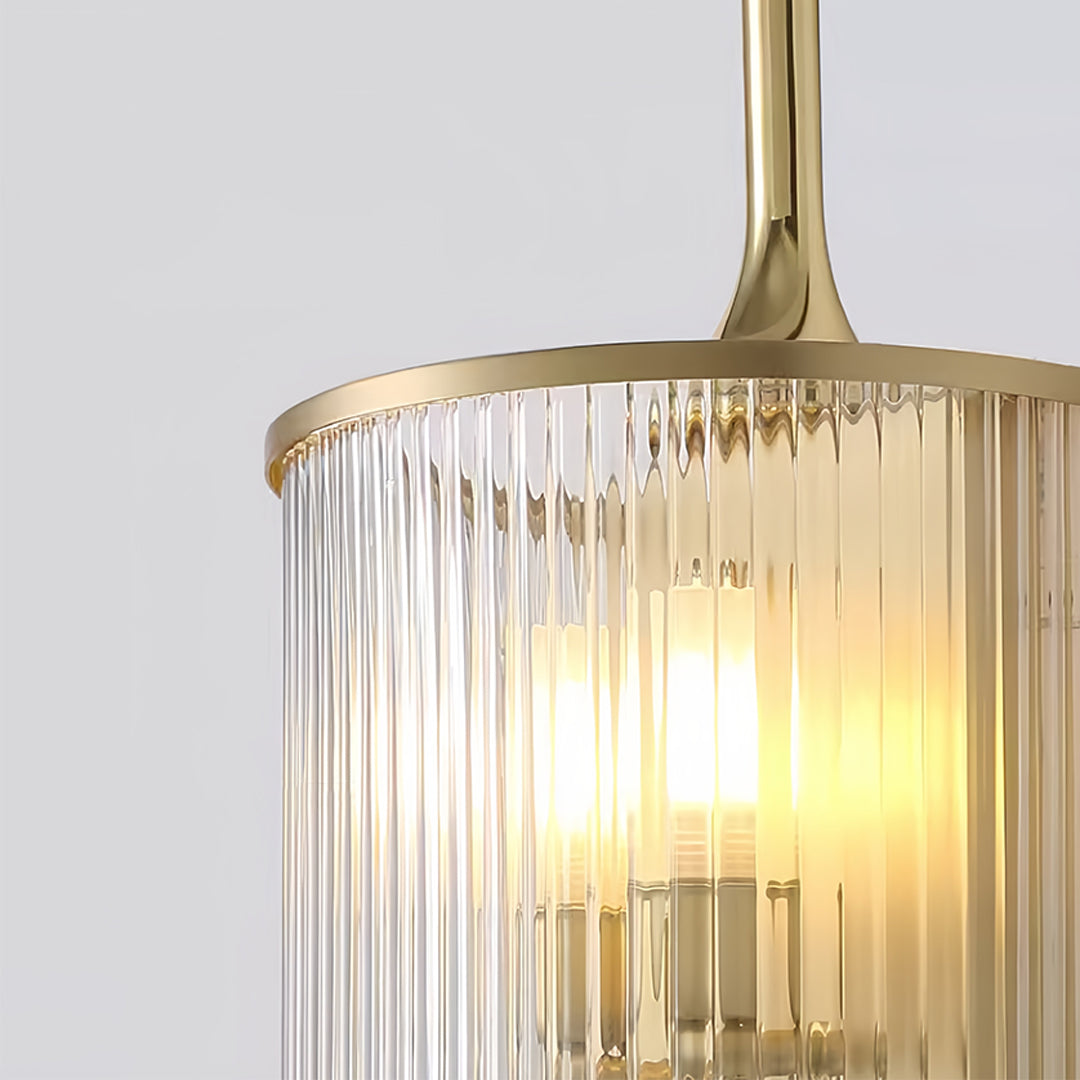Modern Minimalist Brass and Glass Wall Sconce — 2-Light, G9, 7W, IP20, 3000K Warm